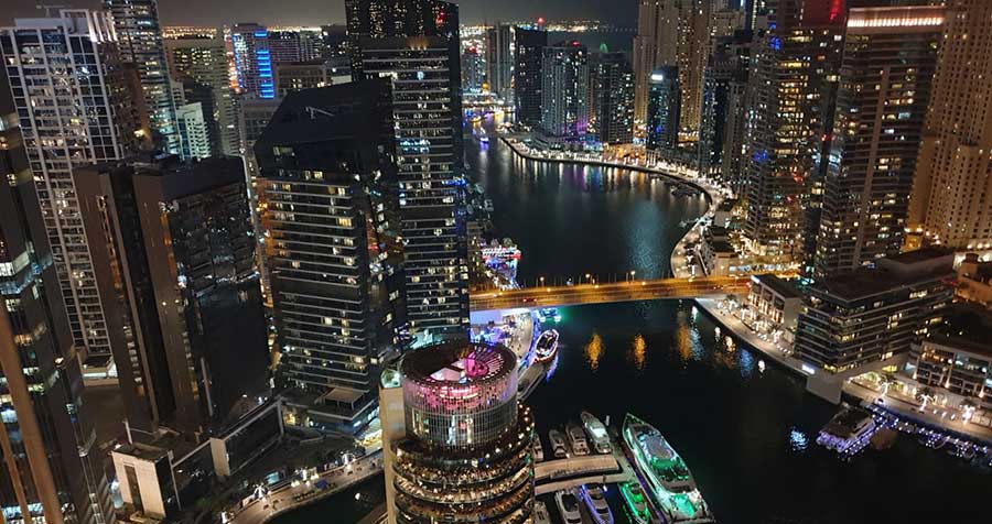 Dubai Marina from the air