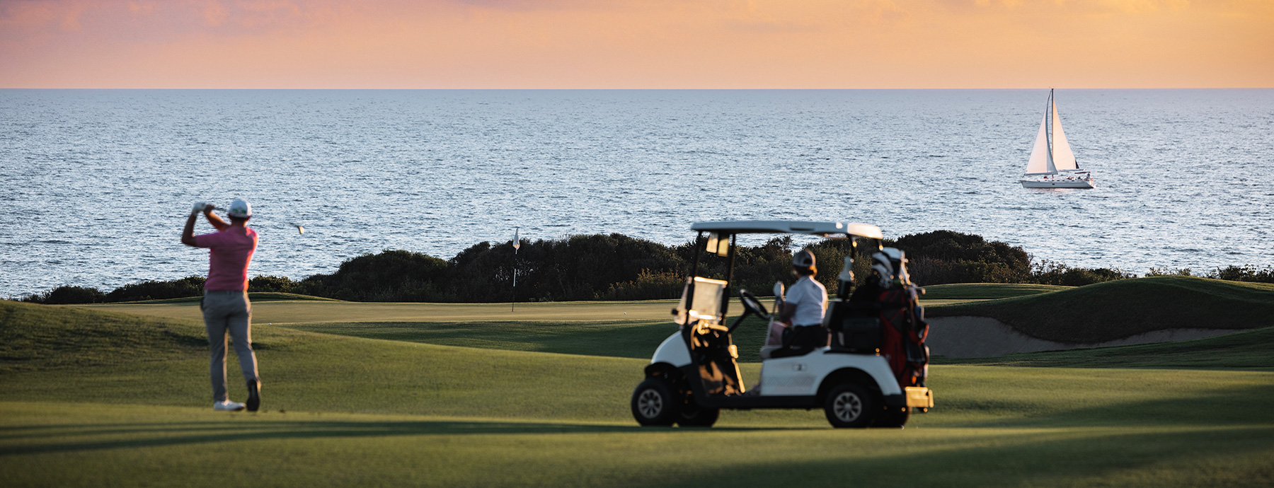 Golf buggy at Costa Navarino