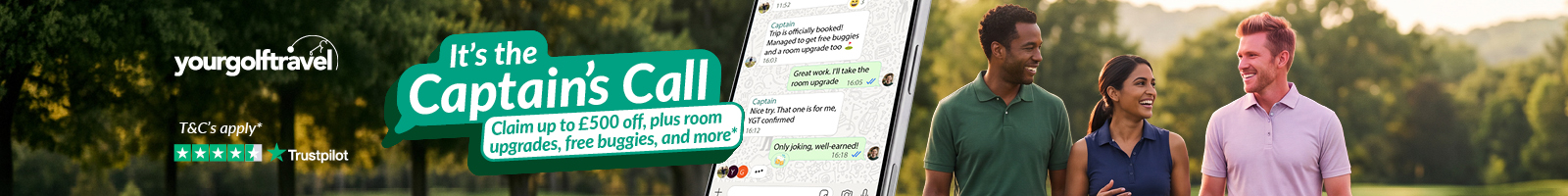 Captain's Call - get up to £500 off